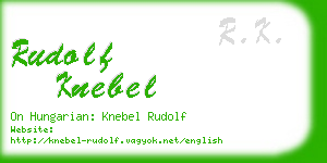 rudolf knebel business card